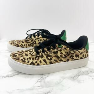 Adidas‎ Vulc Raid3r Girls Size 2 Leopard Skateboarding Sneakers